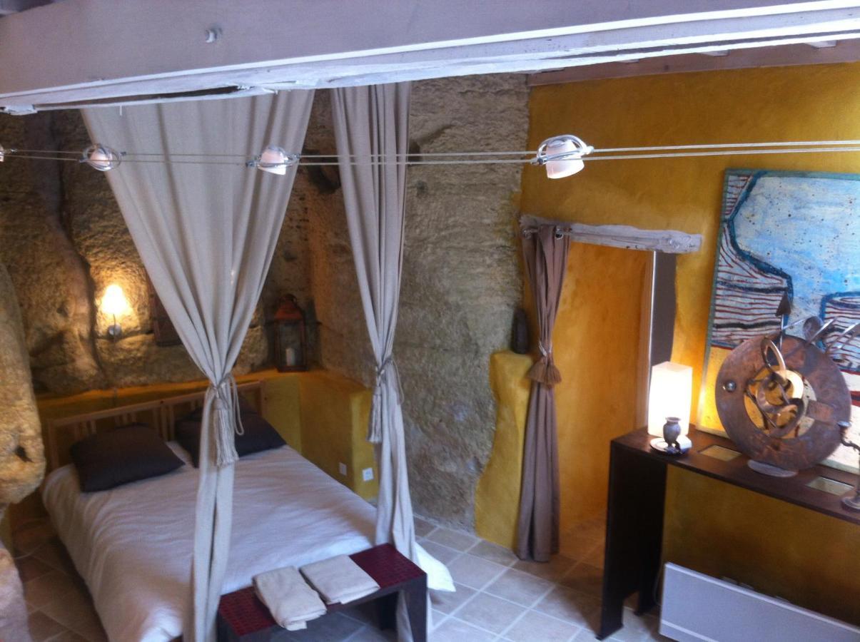 Troglodyte Loft Bed & Breakfast Thoré-la-Rochette Exterior foto