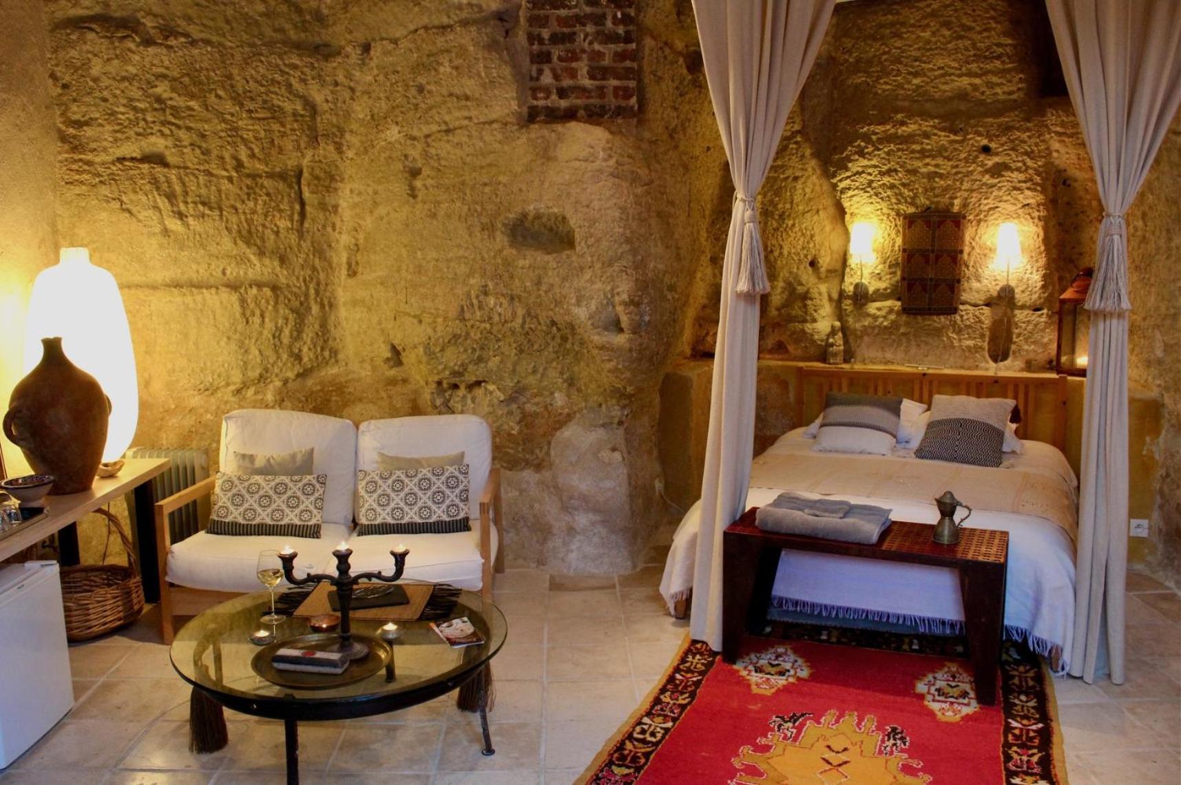 Troglodyte Loft Bed & Breakfast Thoré-la-Rochette Exterior foto